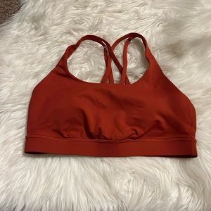 Lululemon Energy bra size 8 in dark orange